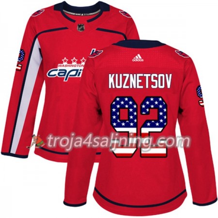 Washington Capitals tröja Evgeny Kuznetsov 92 Röd USA Flag Fashion 2017-2018 Adidas Authentic - Dame NHL Tröjor Washington Capitals tröja Evgeny Kuznetsov 92 Röd USA Flag Fashion 2017-2018 Adidas Authentic - Dame NHL Tröjor
